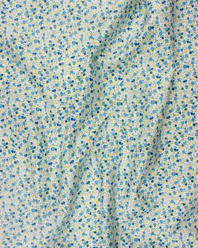 Elisa printed cotton Blue - Tissushop